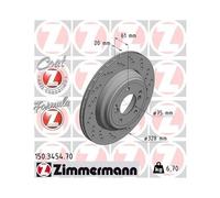 ZIMMERMANN 150.3454.70 Disque de frein