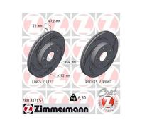 1x Disque de frein ZIMMERMANN 280.3171.53 convient pour HONDA