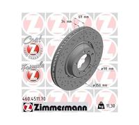 1x Disque de frein ZIMMERMANN 460.4511.70 convient pour PORSCHE