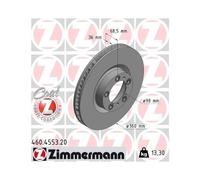 Disque de frein ZIMMERMANN 460.4553.20