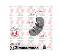 1x Disque de frein ZIMMERMANN 470.2428.20 convient pour RENAULT