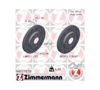 1x Disque de frein ZIMMERMANN 540.5312.53 convient pour SUZUKI