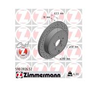1x Disque de frein ZIMMERMANN 590.2826.52 convient pour SUBARU TOYOTA