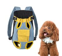 1x Dog Carrier Backpack - Dog Travel Front Carrier, Adjustable Legs Out Travel Bag, Breathable Cat Carrying Backpack, Stain-Resistant Puppy Accessories for Small Medium Dogs,Hiking and Riding