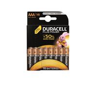 1X Duracell Batterie Plus Power Alkaline AAA LR03/MN2400 Micro 1,5V 16-Paquet