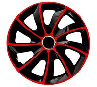 NRM Stig Extra Enjoliveur universel, 1 enjoliveur universel, 1 pièce en plastique de qualité supérieure (rouge/noir, 15")