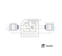 1x Entretoise/tige, stabilisateur FEBI BILSTEIN 183040 convient pour