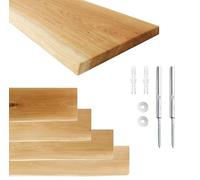 1x Étagère Murale Live Edge avec Bord Naturel - Étagère Flottante en Bois avec Fixation Invisible - Planche Murale 20x60 cm - Bibliothèque Murale pour Livres