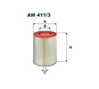 1x Filtre à air FILTRON AM 411/3 convient pour UAZ