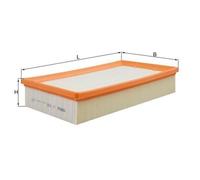 1x Filtre à air MAHLE LX 1649 convient pour DAIMLER JAGUAR