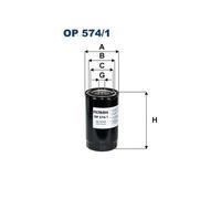 1x Filtre, système hydraulique de travail FILTRON OP 574/1 convient pour FORD