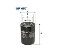 1x Filtre, système hydraulique de travail FILTRON OP 657 convient pour VOLVO