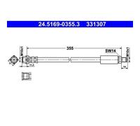 Ate Tuyau De Frein Ligne De Frein Avant Pour BMW 7 Série 24.5169-0355.3