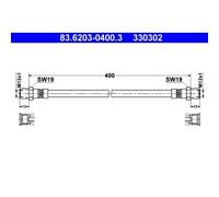 ATE 83.6203-0400.3 Flexible de frein