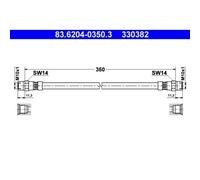 Flexible de frein 83.6204-0350.3 ATE pour MERCEDES-BENZ CLASSE S A trois volumes