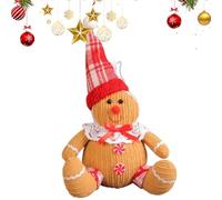 1x Gingerbread Christmas Ornament - Ginger Man Clay Figurine | Polyester Foam Cute Christmas Gingerbread Pendants | Portable Multifunctional Ginger Bread Decoration for Fireplace Table