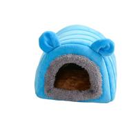 1x Guinea Pig Bed - 17x17x15cm Warm Cat Bed Cave, Hamster Winter Warm House Beds, Easy to Clean Hamster Cave Nest | Small Animal Pet Winter House and Accessories for Hedgehogs Parrots Hamsters
