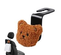 1x Headrest Hooks For Car,Cute Bear Rear Bag Hook Holder Hooks Back Seat - Versatile Back Seat Headrest Hangers| Convenient To Install Creative Universal Smooth For Umbrellas Purse Bags Coats