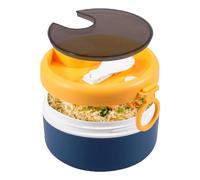 1x Instant Noodle Bowl - 14x14x8cm Food-Grade Container With Spoon | 30oz Temperature Versatility Noodle Bowl With Strainer,for Home Travel College School Work Meal Lunch Dinner Snack Student