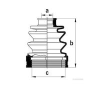 1x Jeu de joints-soufflets, arbre de commande HERTH+BUSS JAKOPARTS J2885008