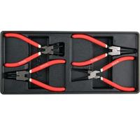 1x JEU DE PINCES SEEGERING 4 PIÈCES 180MM DANS UN INSERT DE TIROIR YATO