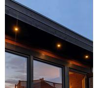 1x Kit d’éclairage extérieur - 7 spots LED encastrables noirs avec télécommande, 3 W dimmables, IP44