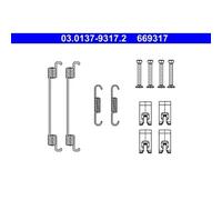 ATE 03.0137-9317.2 Kit d'accessoires, mâchoire de frein