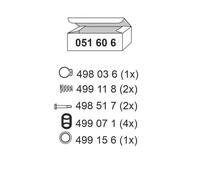 1x Kit d'assemblage, silencieux ERNST 051606 convient pour