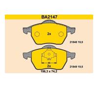 1x Kit de plaquettes de frein, frein à disque BARUM BA2147 convient pour FORD