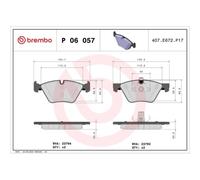 Brembo Plaquettes de frein P 06 057X Avant pour BMW 5 / 5 Touring / X1