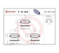 BREMBO P 10 073 Plaquettes de frein