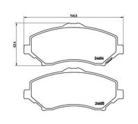 1x Kit de plaquettes de frein, frein à disque BREMBO P 11 025 convient pour