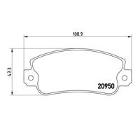 Brembo Plaquettes de frein P23021 Avant