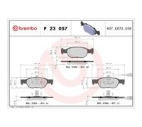 Brembo Plaquettes de frein P 23 057 Avant pour Fiat Lancia – Jeu de 4