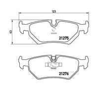 1x Kit de plaquettes de frein, frein à disque BREMBO P 23 062 convient pour