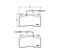 1x Kit de plaquettes de frein, frein à disque BREMBO P 23 082 convient pour