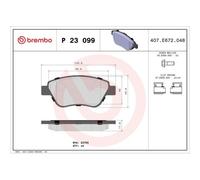 Brembo Plaquettes de frein P23099 Avant / Arrière Jeu de 4