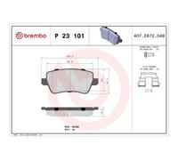 Brembo Plaquettes de frein arrière P23101