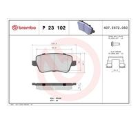 Brembo Plaquettes de frein arrière P23102