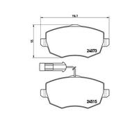 1x Kit de plaquettes de frein, frein à disque BREMBO P 23 128 convient pour