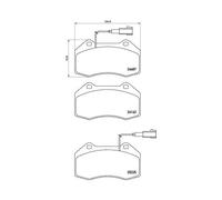 Brembo Kit de plaquettes de frein P 23 162 – frein à disque – 1x