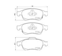 1x Kit de plaquettes de frein, frein à disque BREMBO P 23 165X convient pour