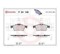 Brembo P 24 148X Plaquette de frein