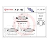 Brembo Jeu de garnitures de frein P24153X pour Ford Ranger