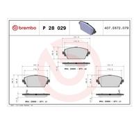 Brembo Kit de plaquettes de frein P 28 029 – frein à disque – jeu de 4