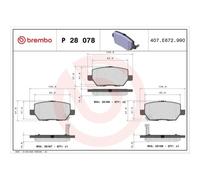 Brembo Plaquette de frein P 28 078