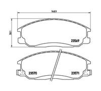 1x Kit de plaquettes de frein, frein à disque BREMBO P 30 013 convient pour