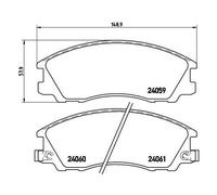 Brembo Plaquettes de frein P 30 017 pour Hyundai Terracan
