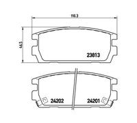 BREMBO - Jeu de 4 plaquettes de frein P 30 021 - Réf. 1395467