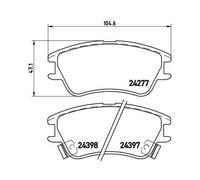 Brembo Plaquettes de frein P 30 027 pour Hyundai Atos